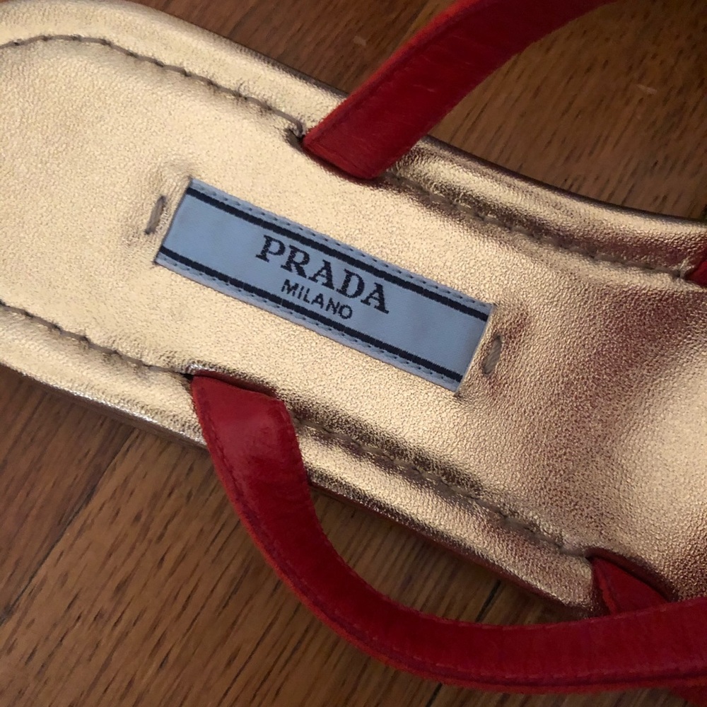 Authentic Prada Calzature Donna sandals 7B $650 - Picture 5 of 7